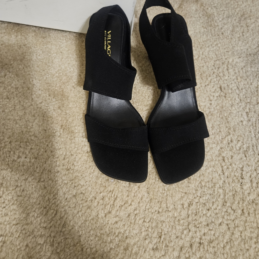 Villager Black Women's Heeled Sandals